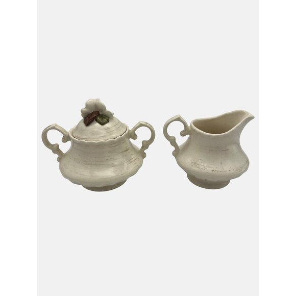 Vintage Metlox Poppytrail Vernon Ware Fruit Basket Sugar Bowl & Creamer USA - Picture 3 of 8